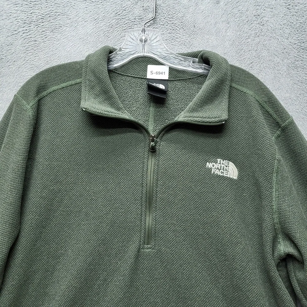 The North Face Men Jacket L Green Glacier Logo Embroidery Fleece Activewear